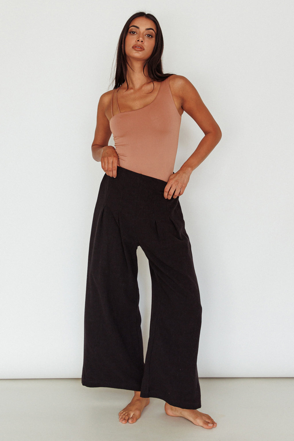 Bare Double Strap Bodysuit Mocha Mousse by Selfie Leslie