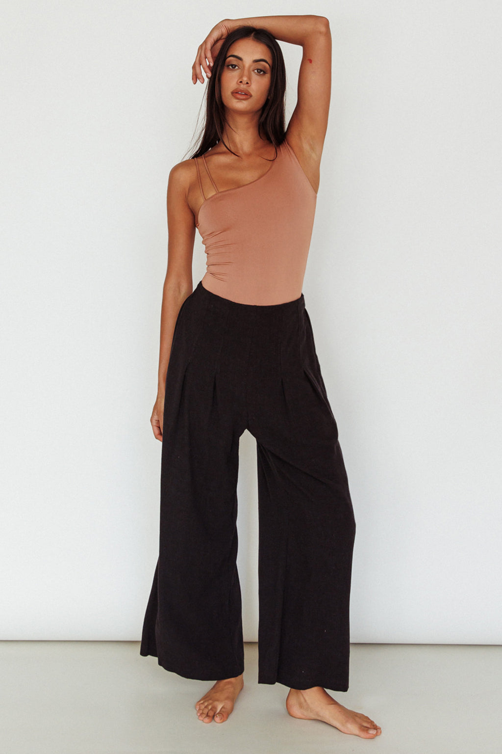 Bare Double Strap Bodysuit Mocha Mousse by Selfie Leslie