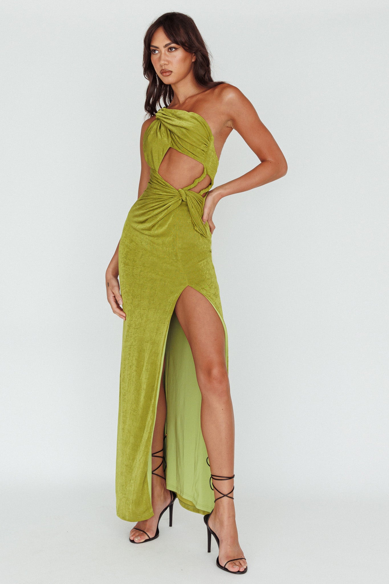 ted baker gabie one shoulder drape midi dress One-Shoulder Silk Dress – Made to Measure