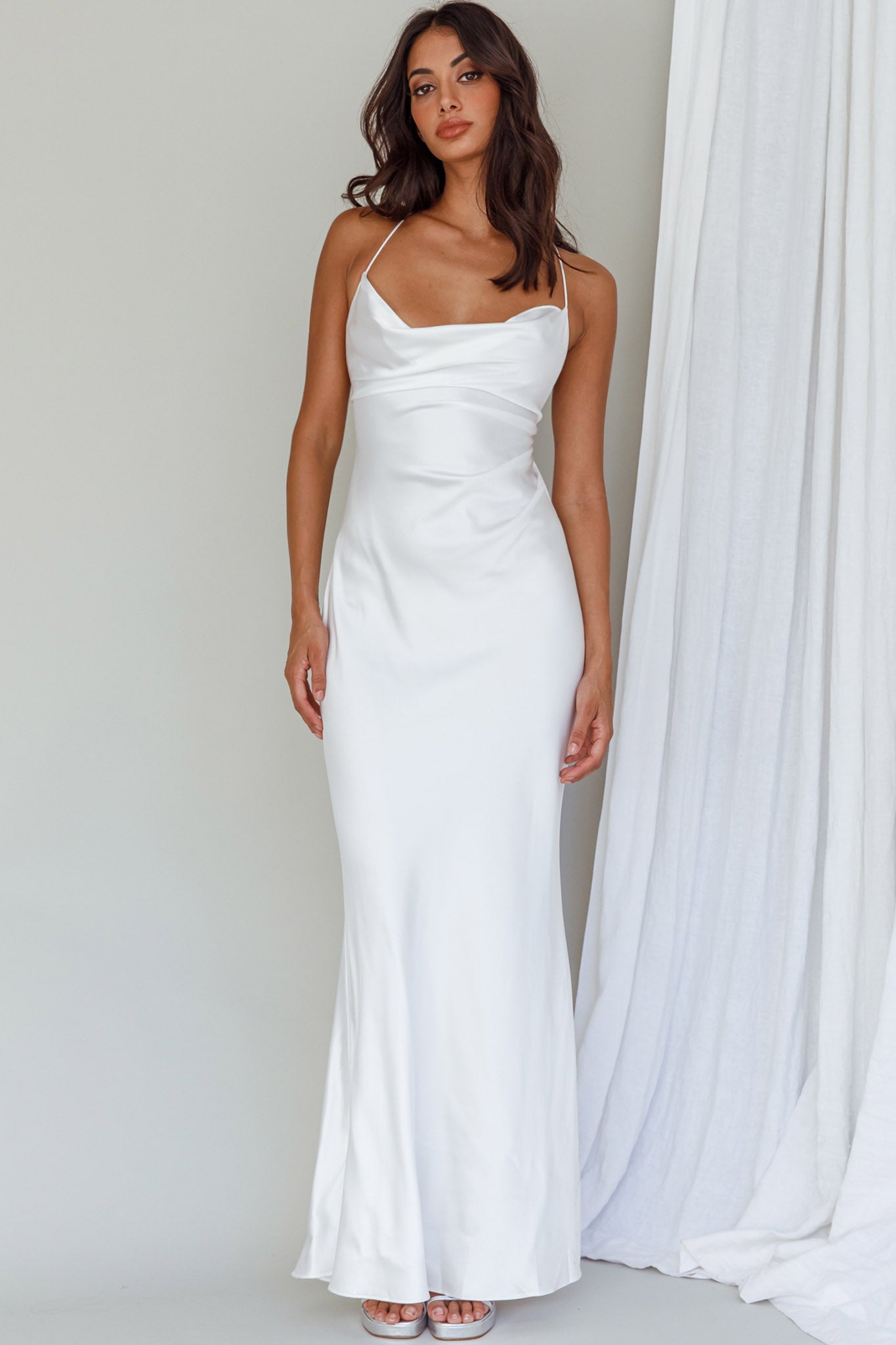 Palma Low Back Strappy Maxi Dress White | Selfie Leslie Palma Low Back Strappy Maxi Dress White | Selfie Leslie
