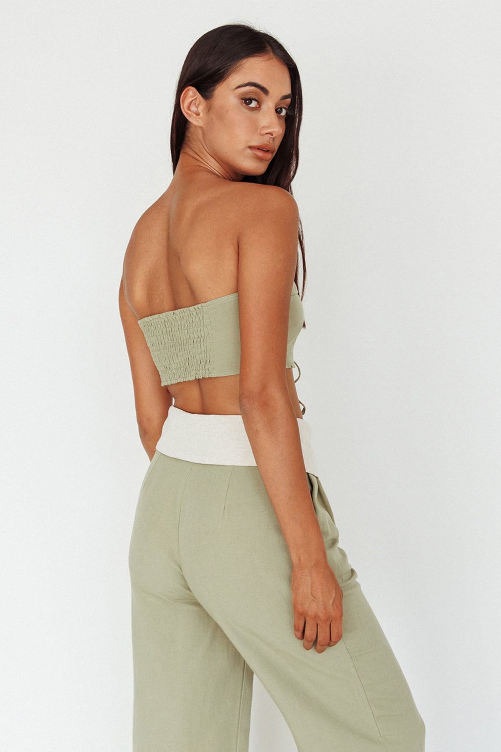 East Village Foldover Pants Sage by Selfie Leslie