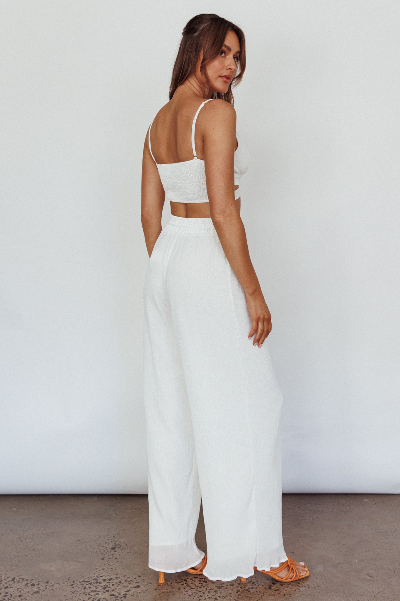 Cove Elasticated Pants Ivory by Selfie Leslie