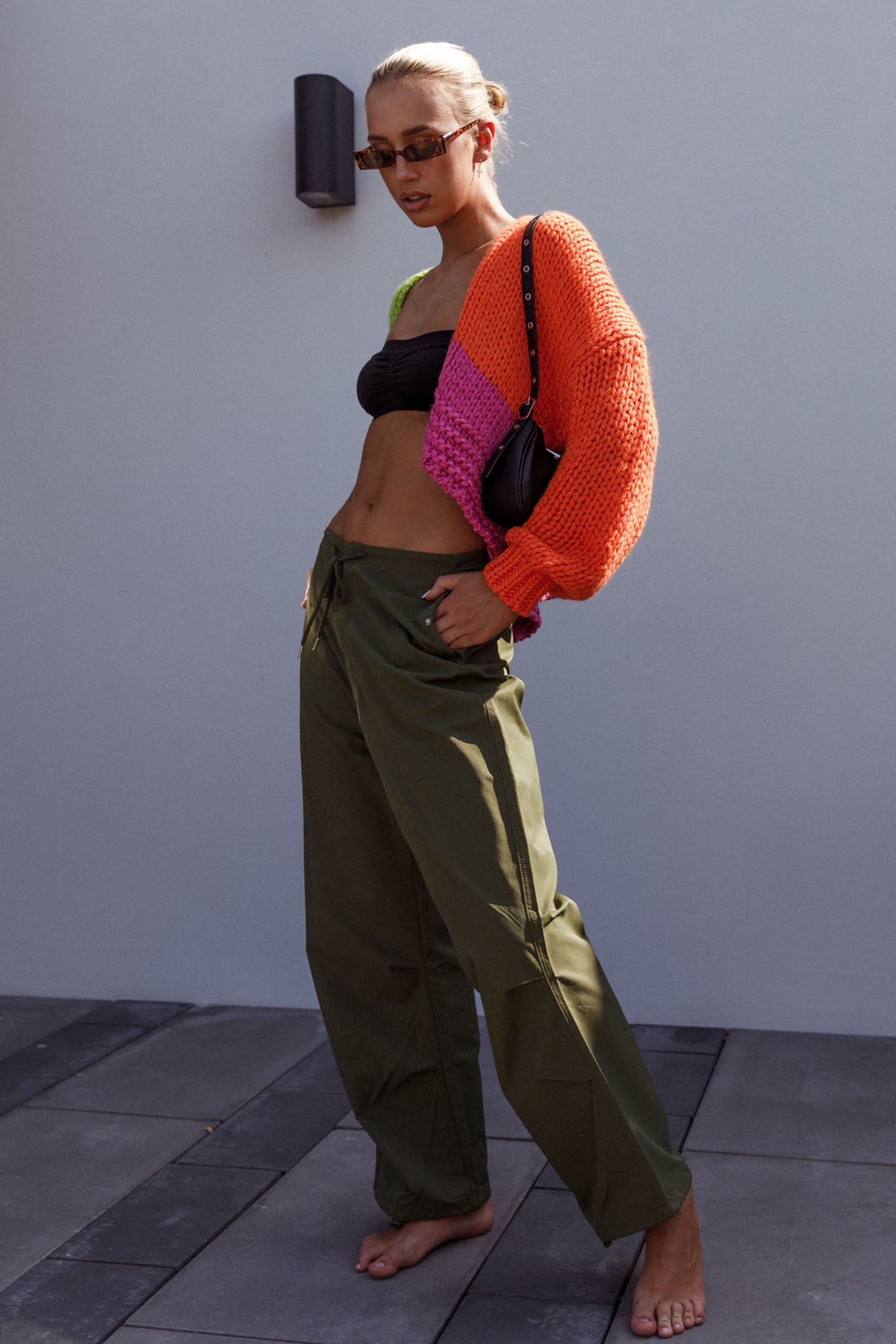 Starting Line Low Rise Wide Leg Pants Olive by Selfie Leslie