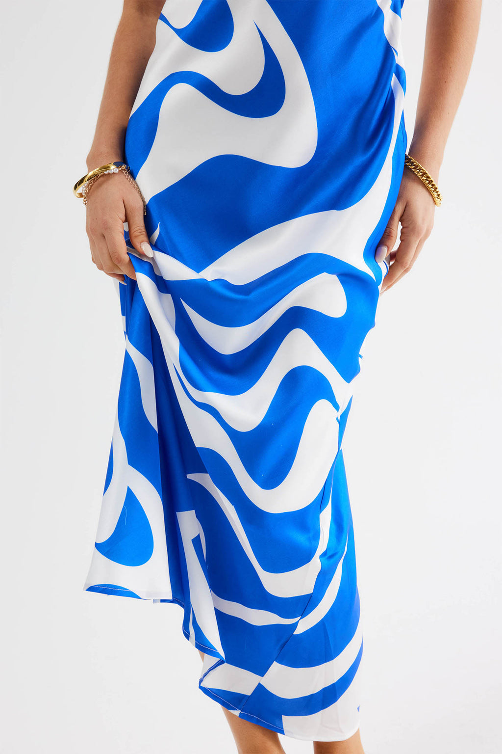 SNDYS Angel Midi Dress Swirl Blue by Selfie Leslie