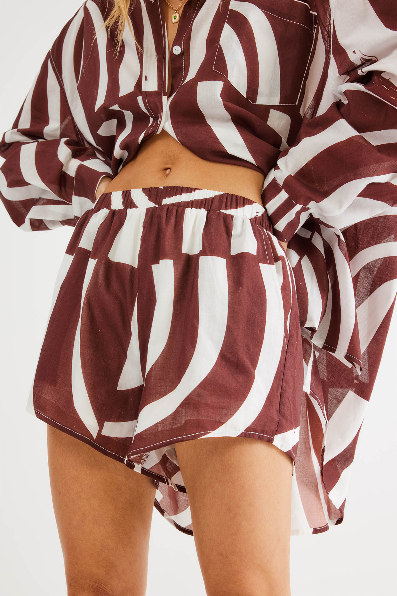 SNDYS Heather Shorts Swirl Brown by Selfie Leslie