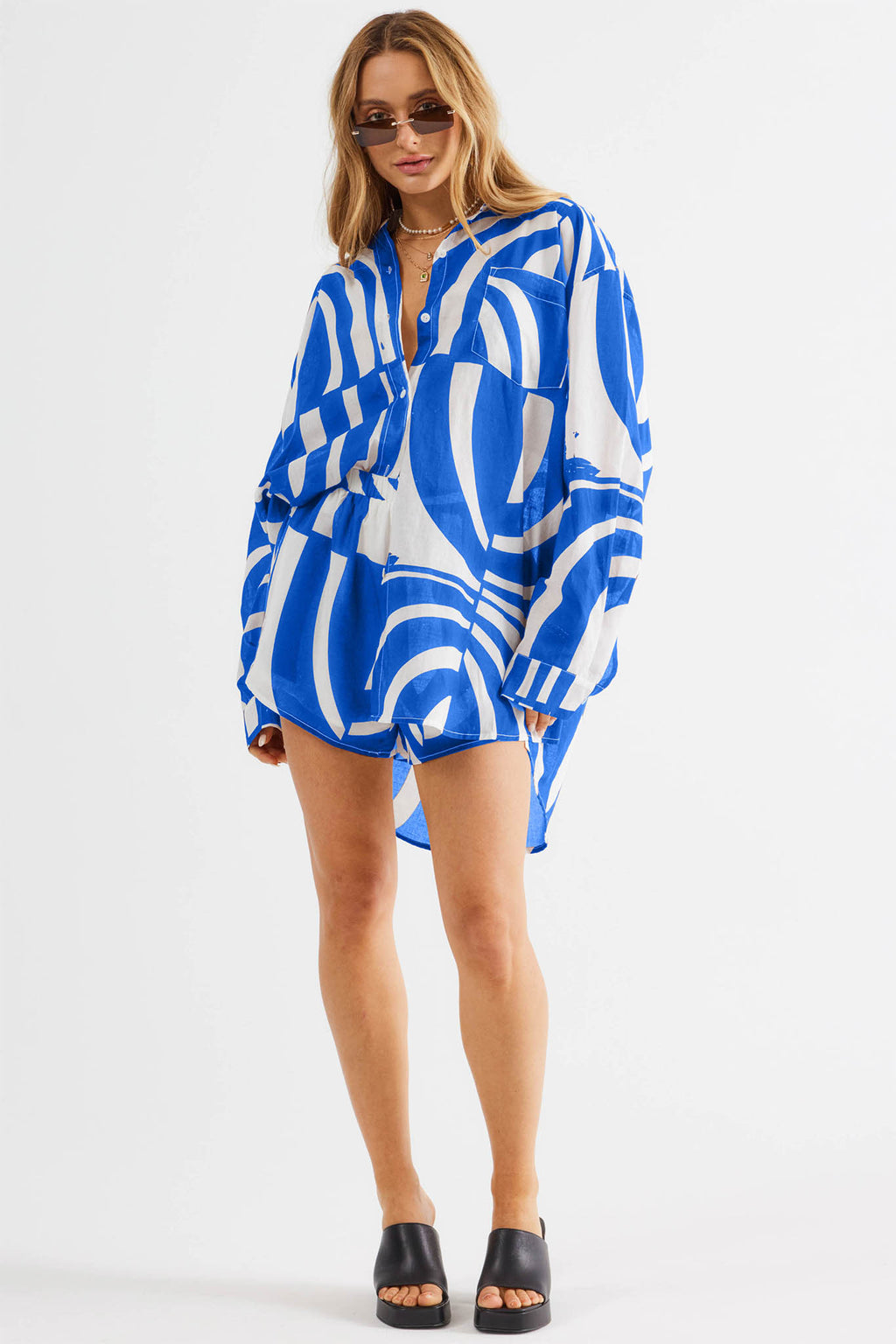 SNDYS Heather Shirt Swirl Blue by Selfie Leslie