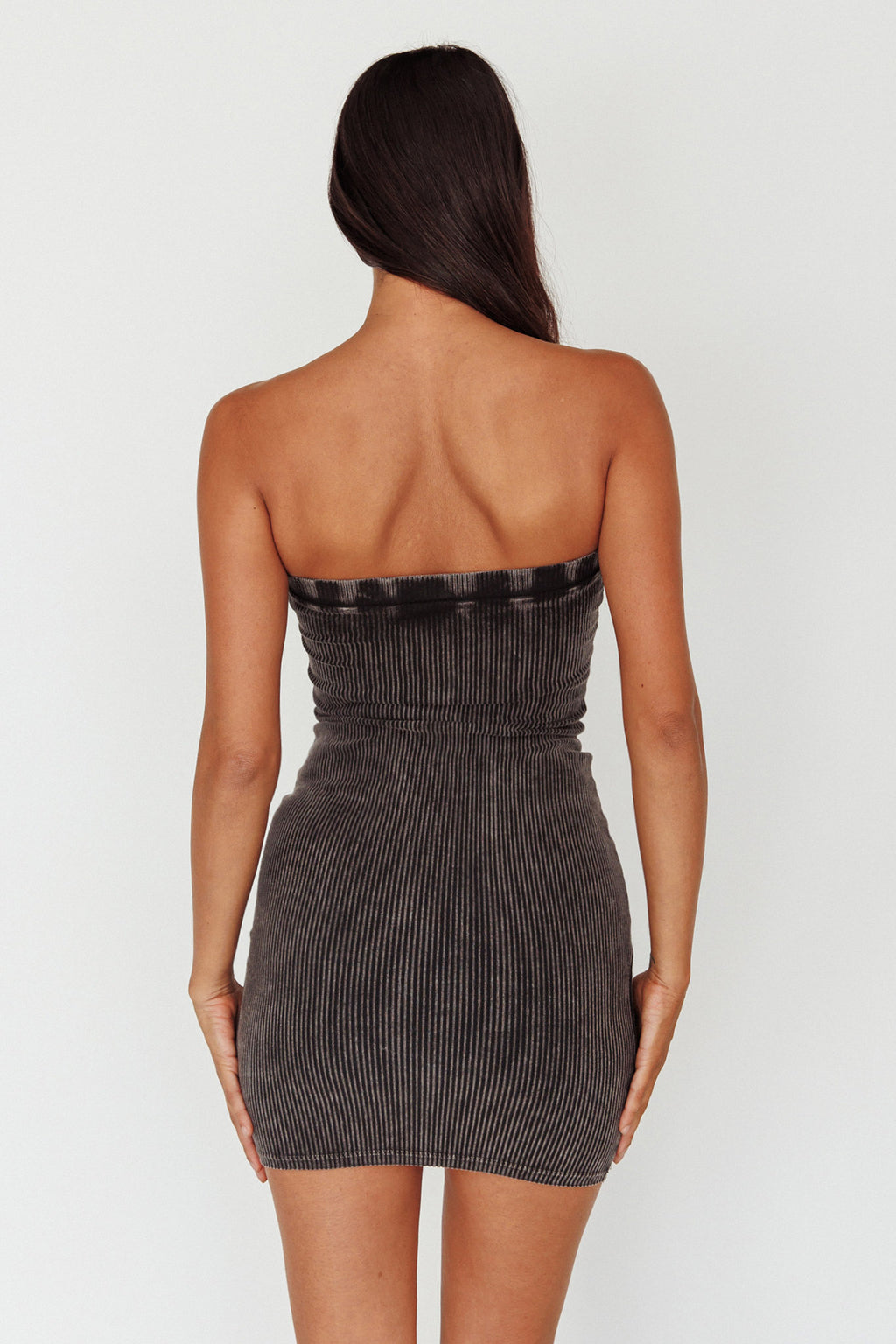 Keep Up Ribbed Bodycon Mini Dress Black by Selfie Leslie