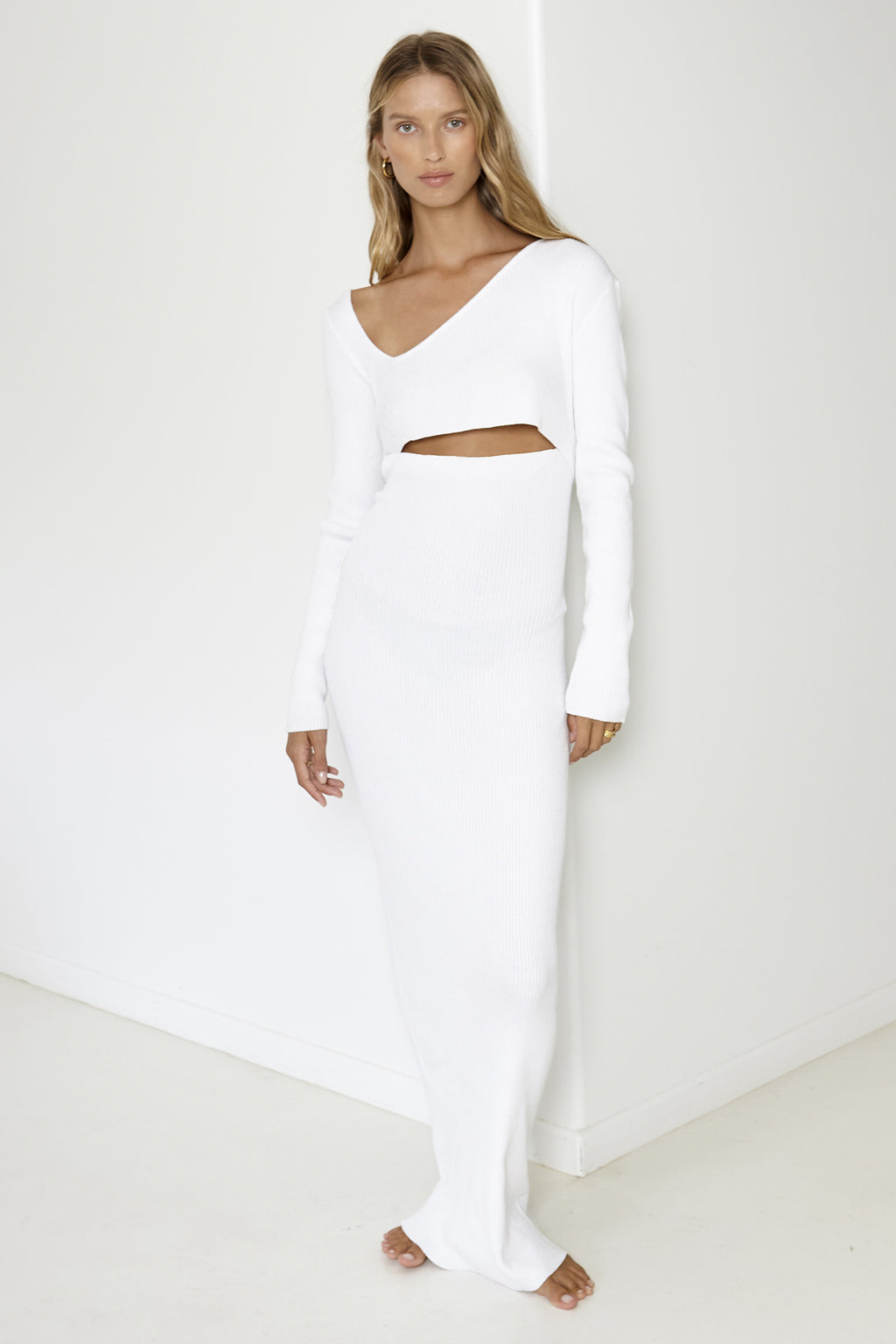 SNDYS Aurora Maxi Dress White | Selfie Leslie
