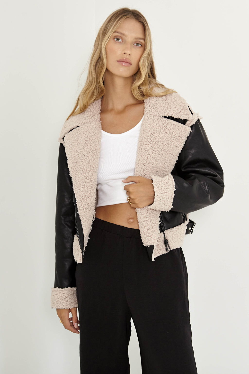 SNDYS Billie Aviator Jacket Black by Selfie Leslie