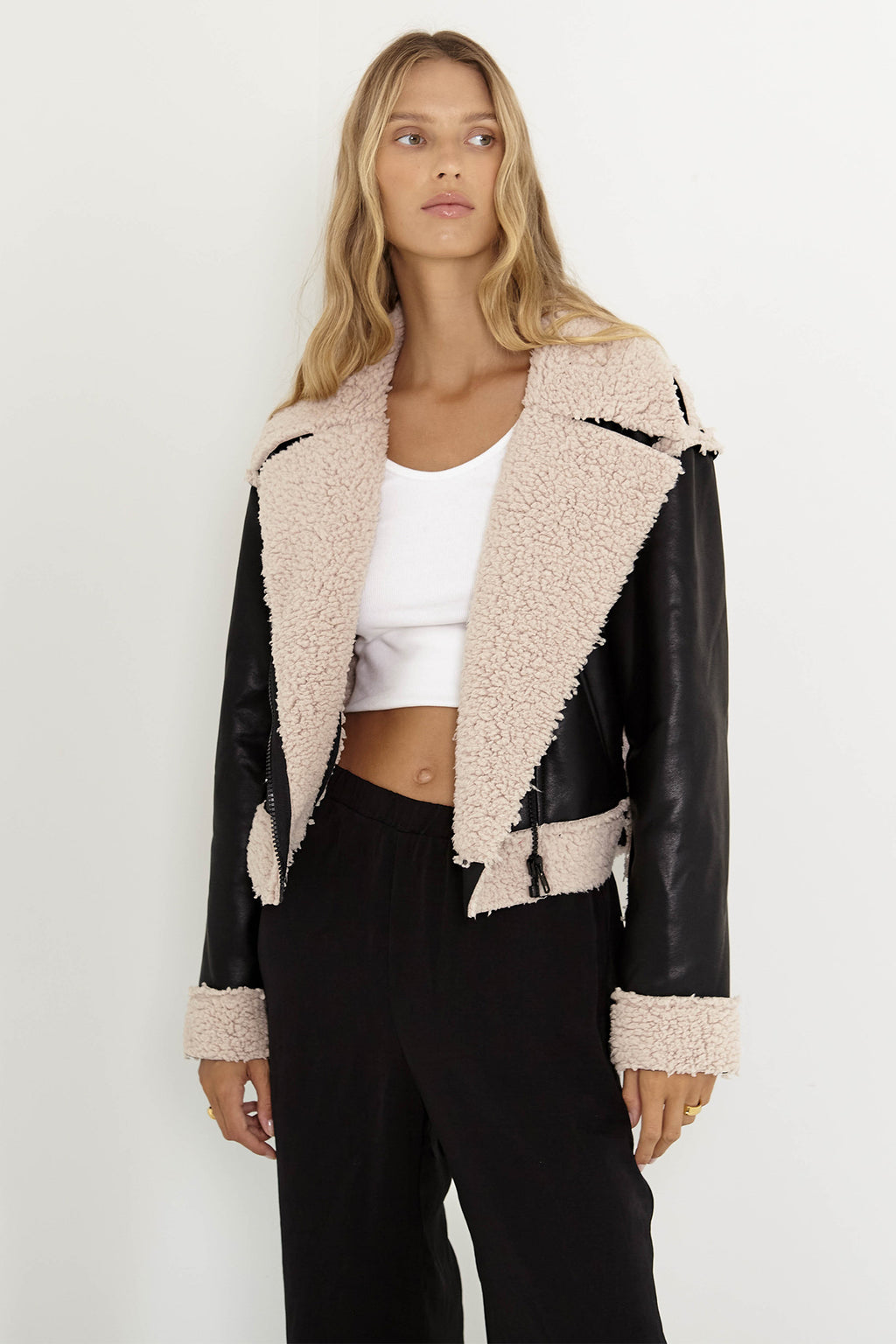 SNDYS Billie Aviator Jacket Black by Selfie Leslie
