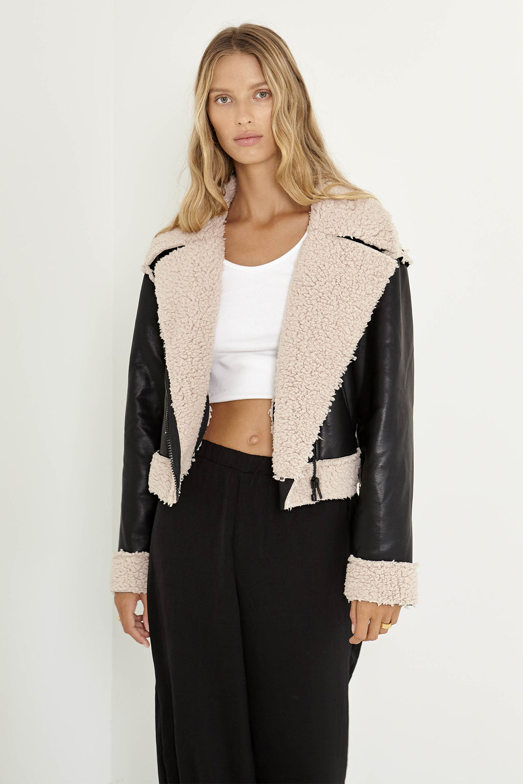 SNDYS Billie Aviator Jacket Black by Selfie Leslie