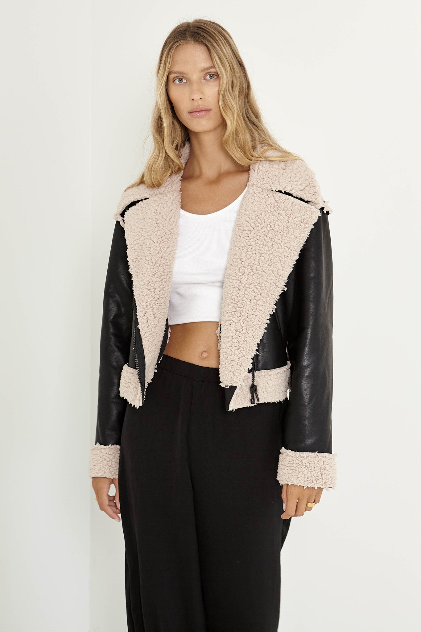 SNDYS Billie Aviator Jacket Black by Selfie Leslie