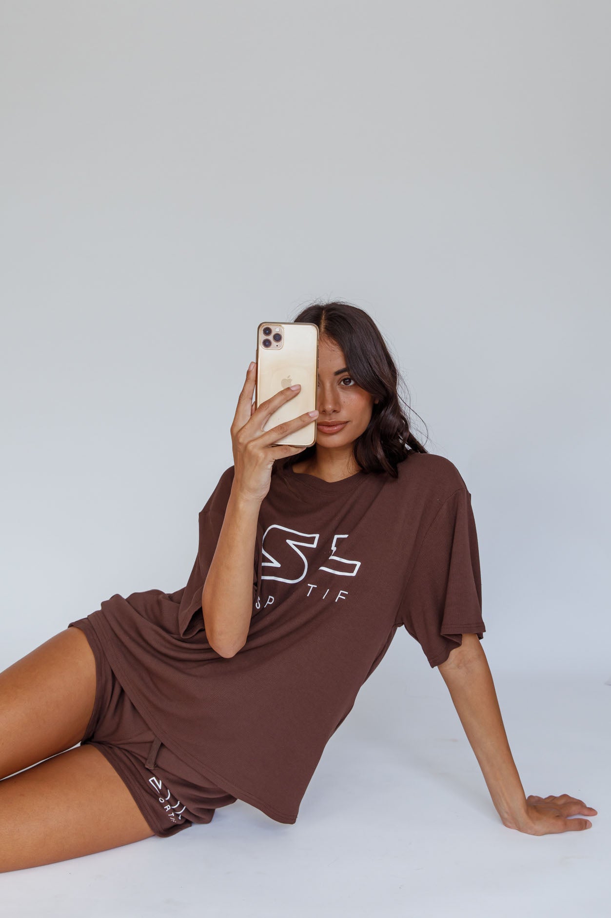 On Track SL Logo Shorts Chocolate by Selfie Leslie
