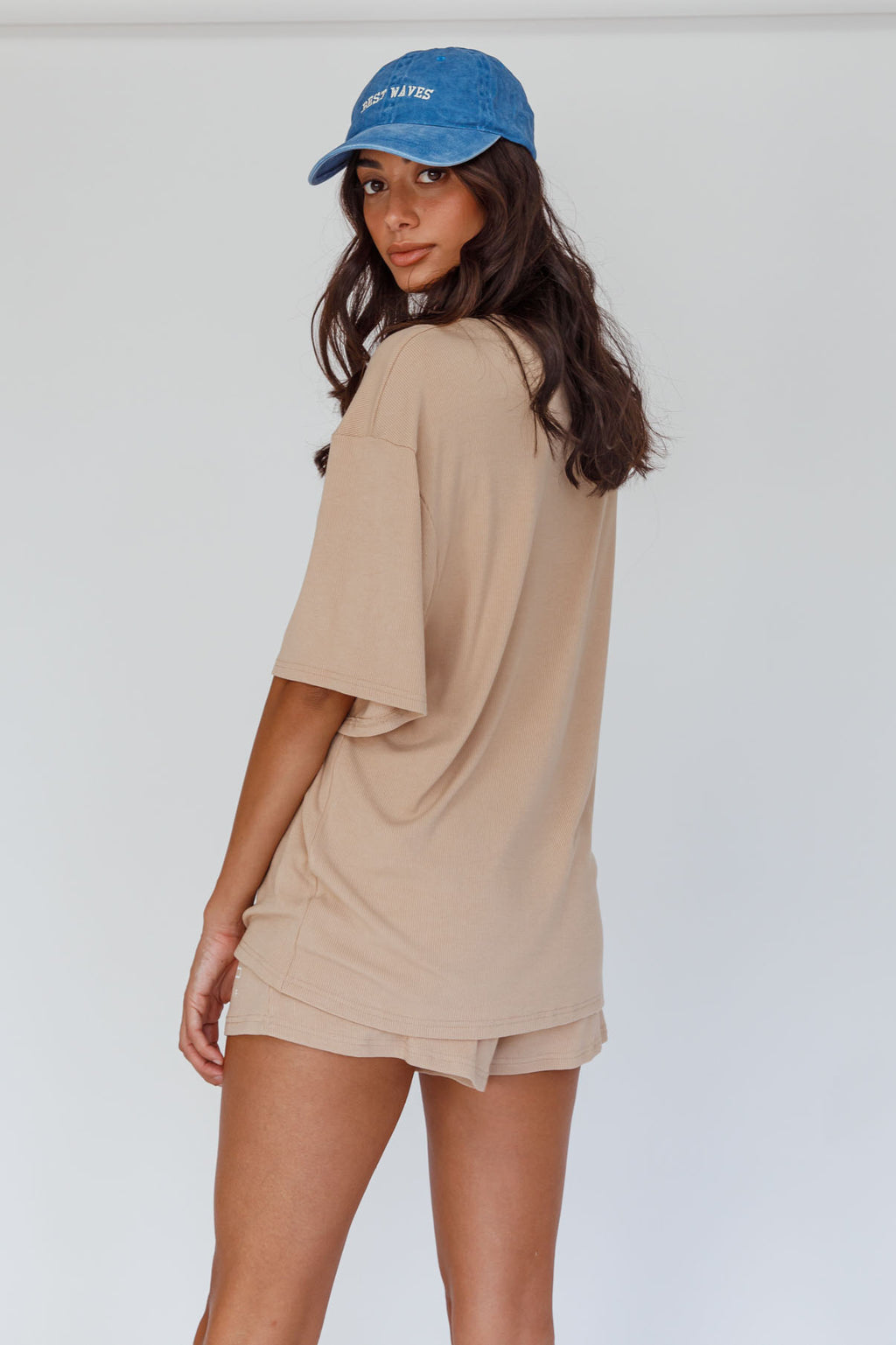 On Track SL Logo T-Shirt Camel by Selfie Leslie