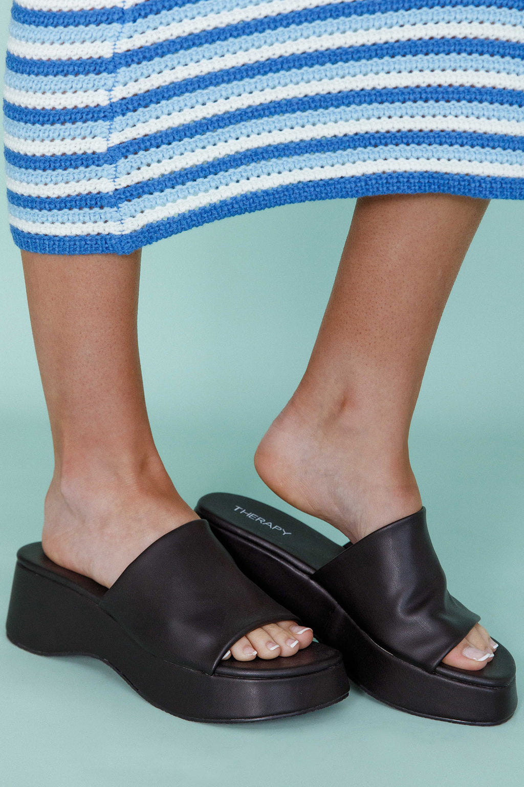 Therapy Cindy Sandal Black by Selfie Leslie