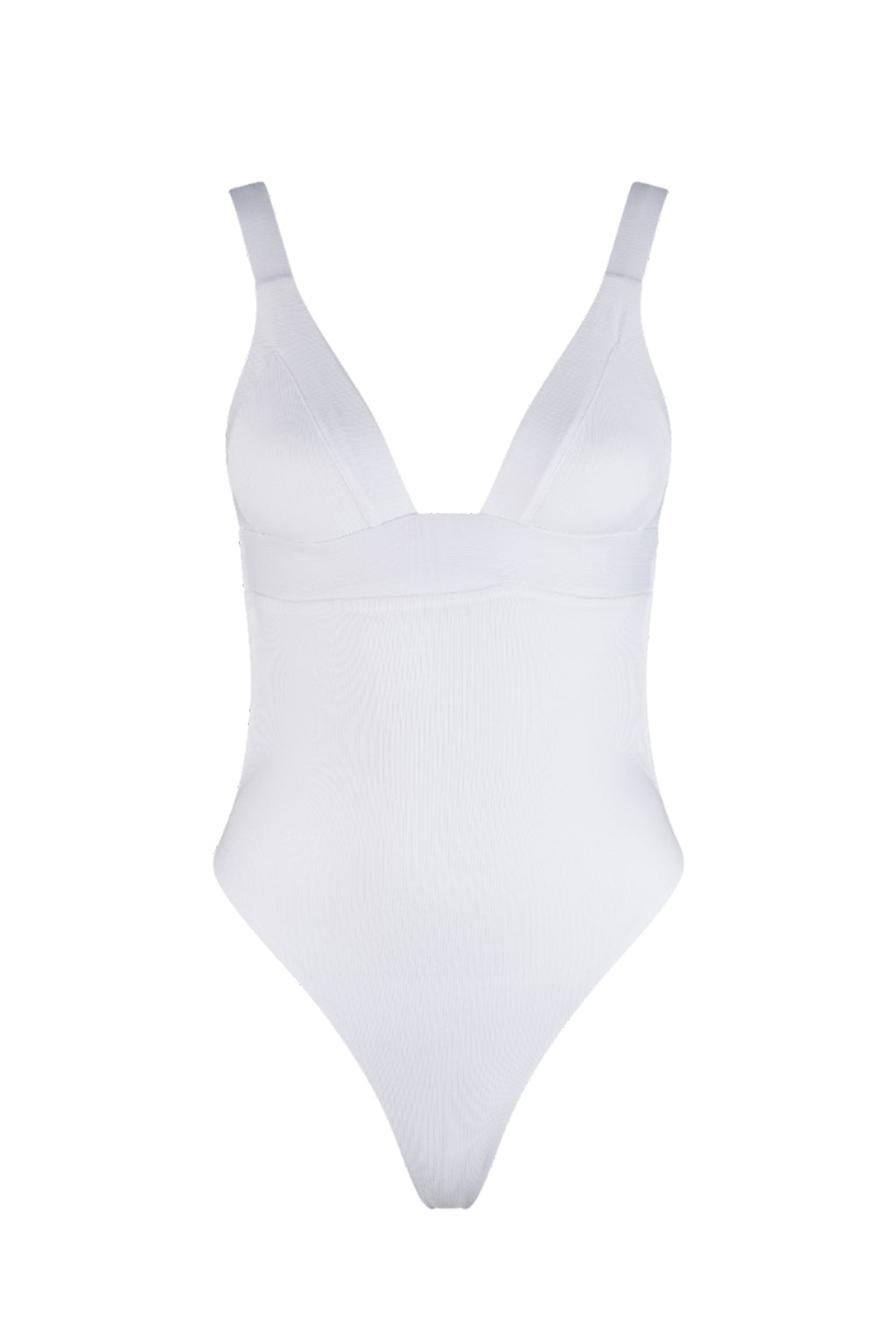 VDM Olivia White Rib One-Piece Swimsuit by Selfie Leslie