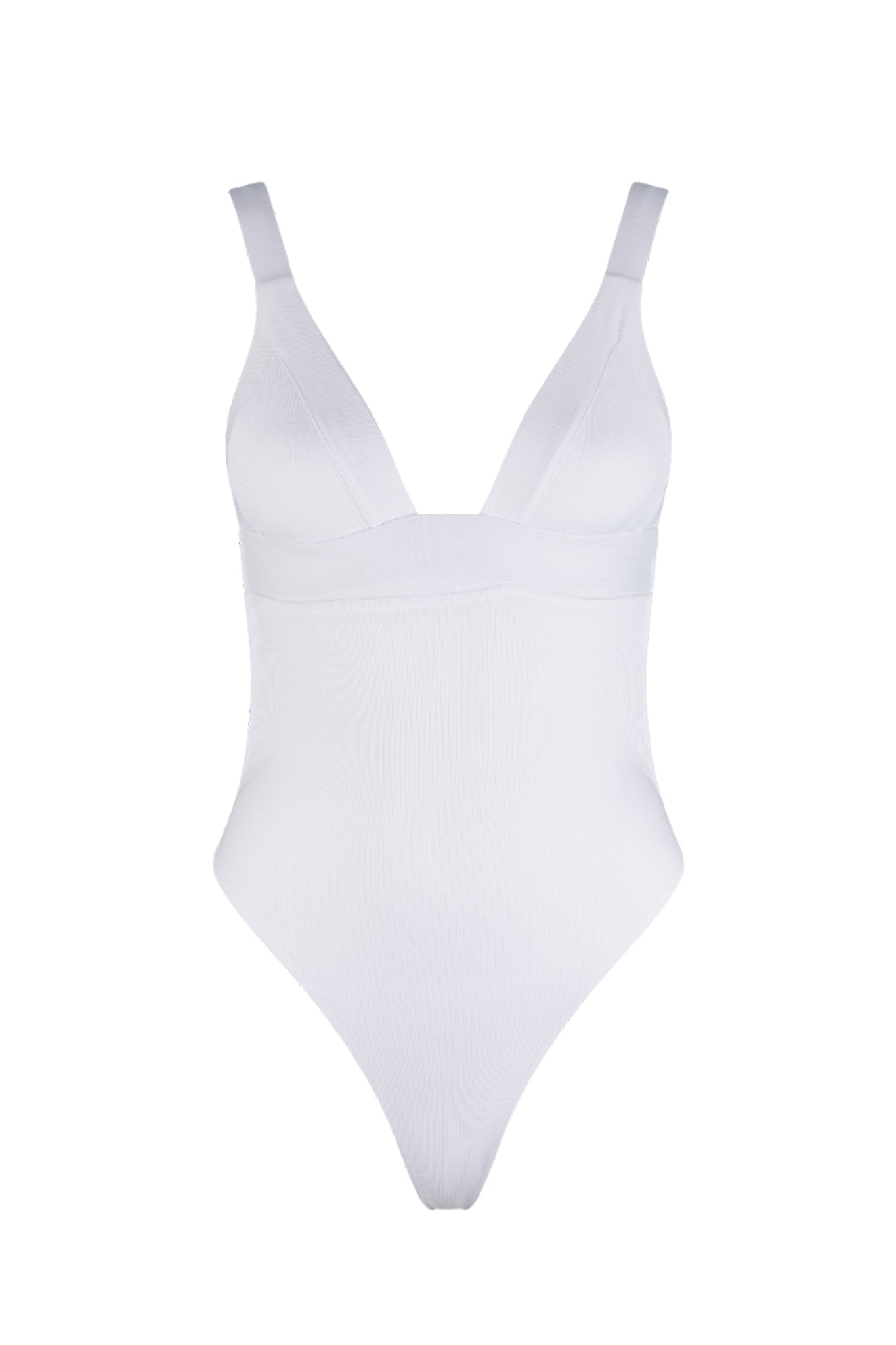 VDM Olivia White Rib One-Piece Swimsuit by Selfie Leslie