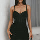 Blissful Moment Structured Bust Ruched Dress Black