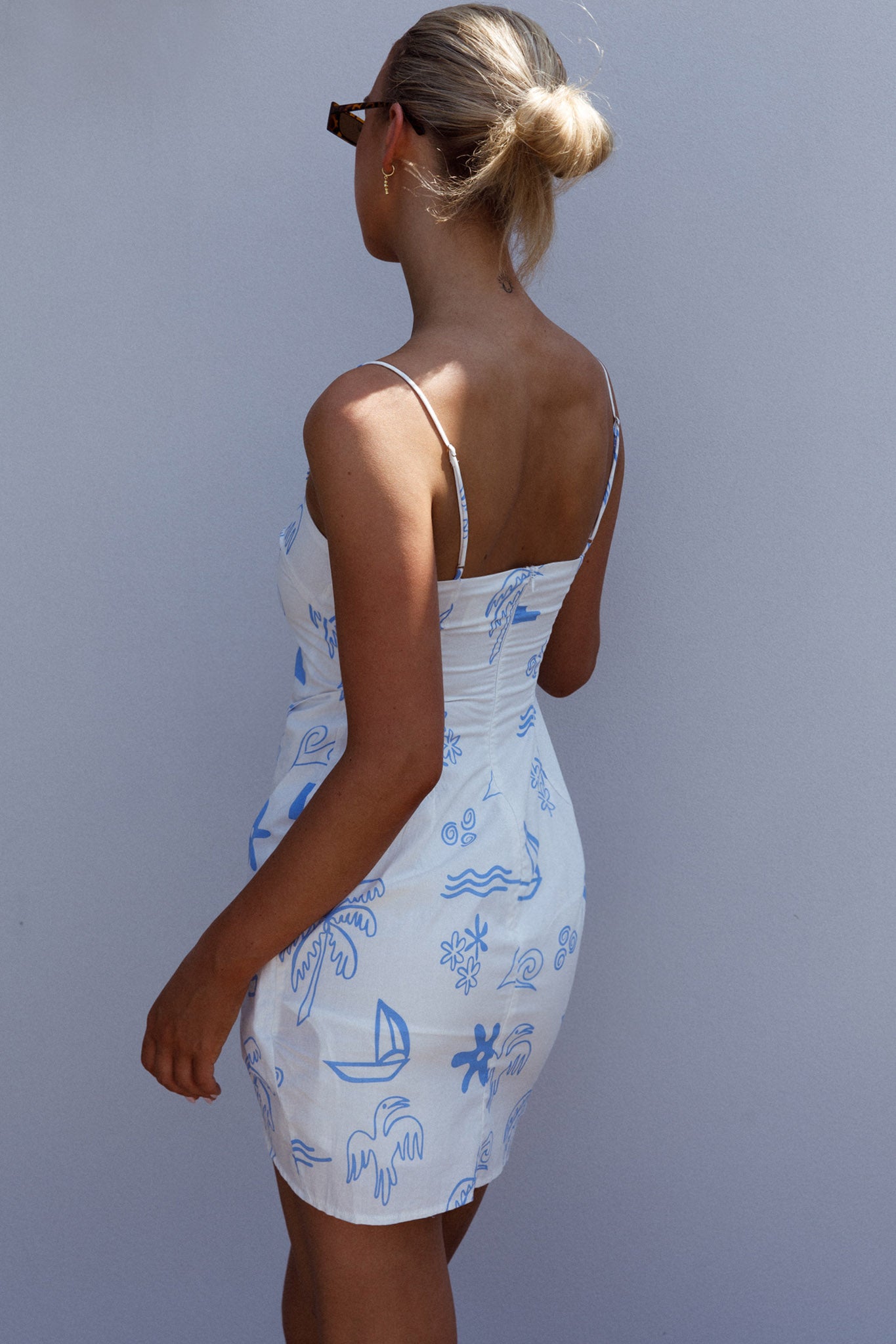 nautical cocktail dress Euro Trip Wrap Mini Dress Nautical White