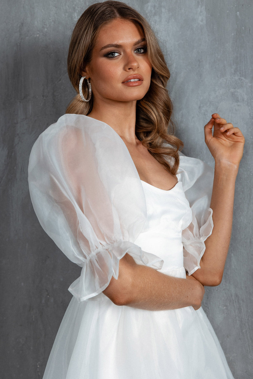 I've Got Sunshine Puff Sleeve Mini Dress White by Selfie Leslie