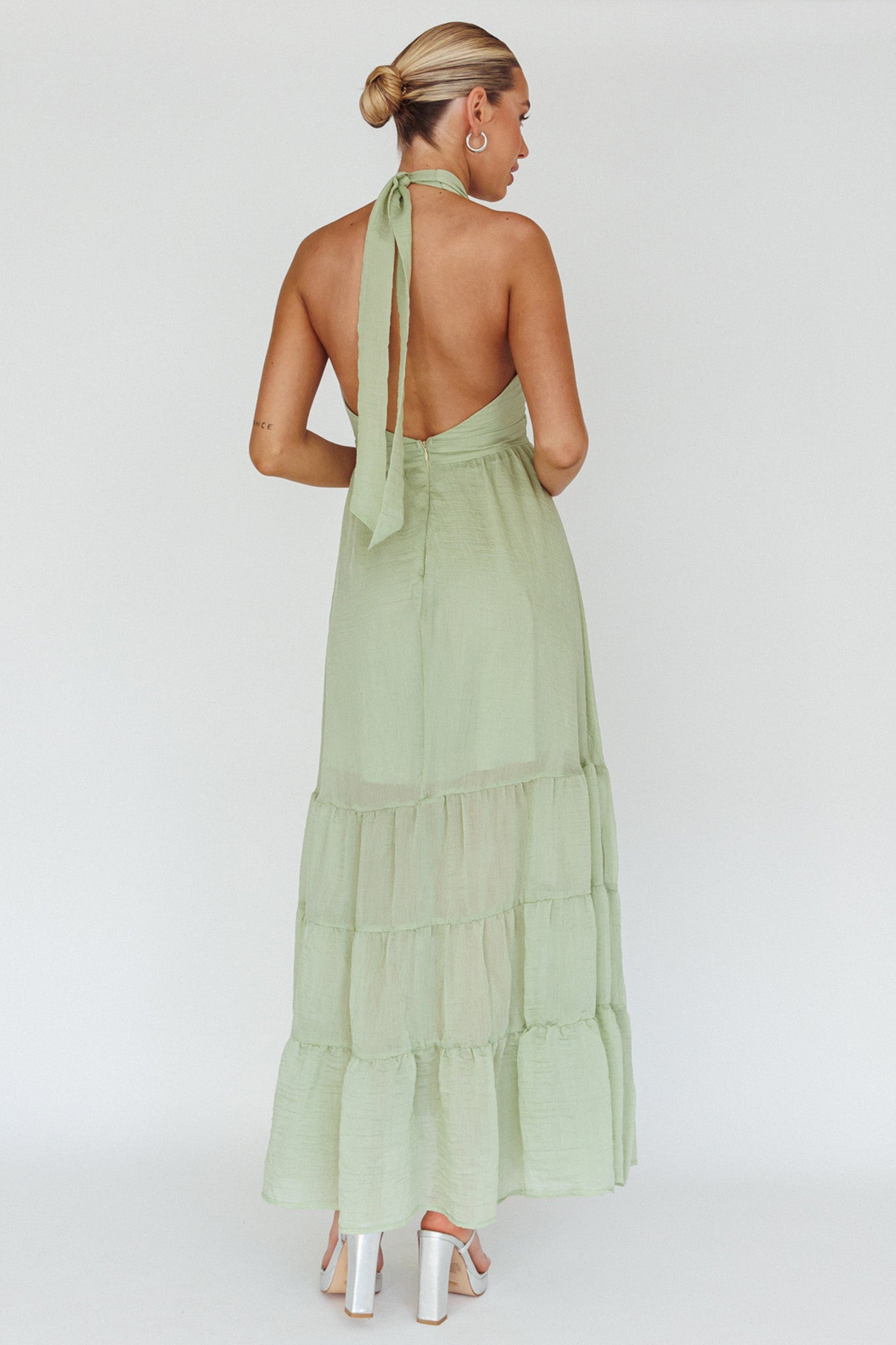 Jalisco Sun Halterneck Maxi Dress Mint by Selfie Leslie