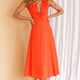 Cape Cod Drawstring Accent Midi Dress Tangerine