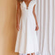 Cape Cod Drawstring Accent Midi Dress White