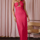 La Sierra Buckle Bust Midi Dress Barbie Pink