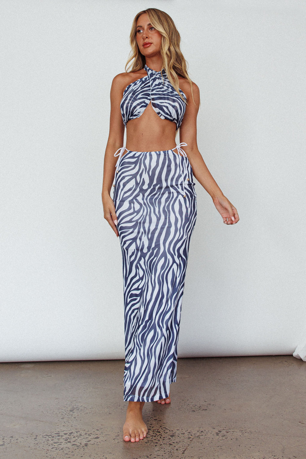 Just Like That Multiway Midi Dress & Scarf Navy by Selfie Leslie