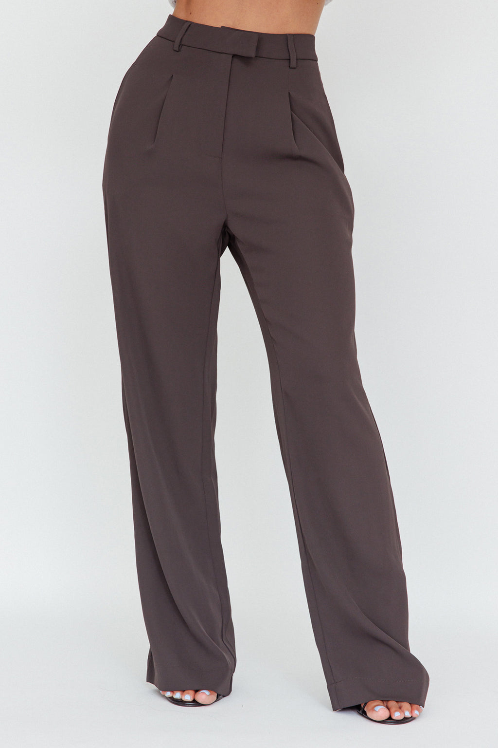 Back To Basics High Waist Pants Charcoal by Selfie Leslie