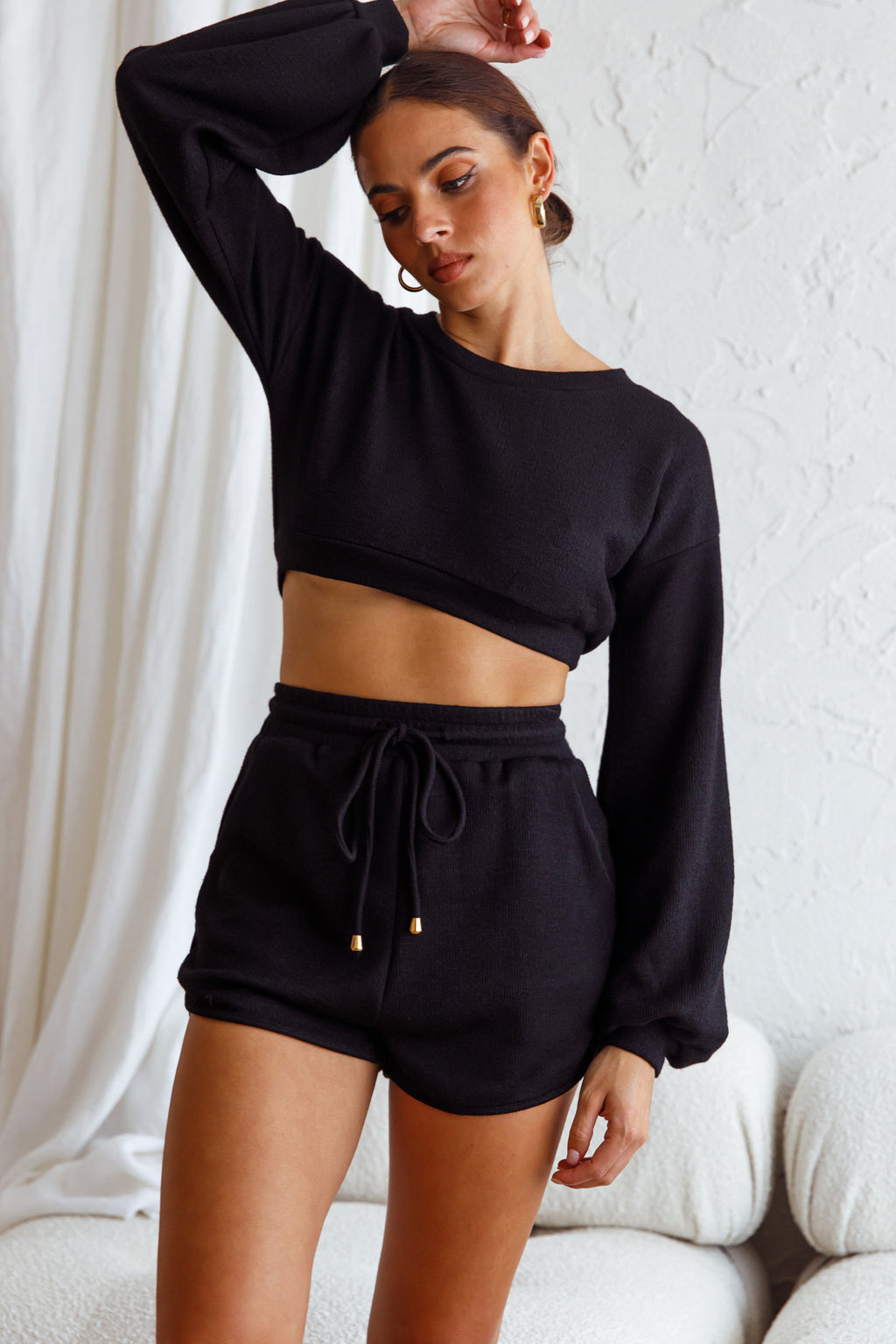 TGIF Crop Sweater Black by Selfie Leslie