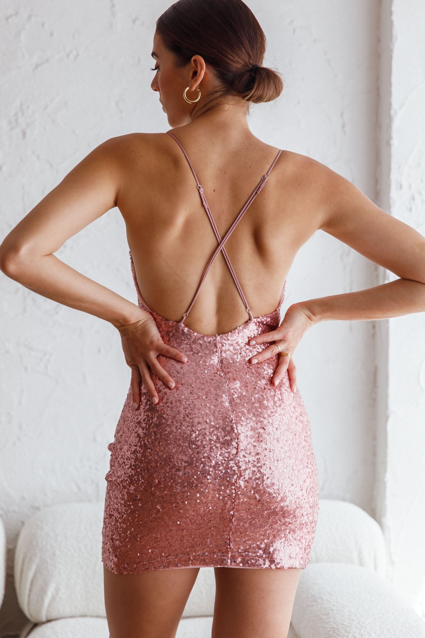 blush asymmetrical dress Strapless Ruched Asymmetrical Dress main image 0