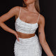 Maree Pleated Bust Crop Top White