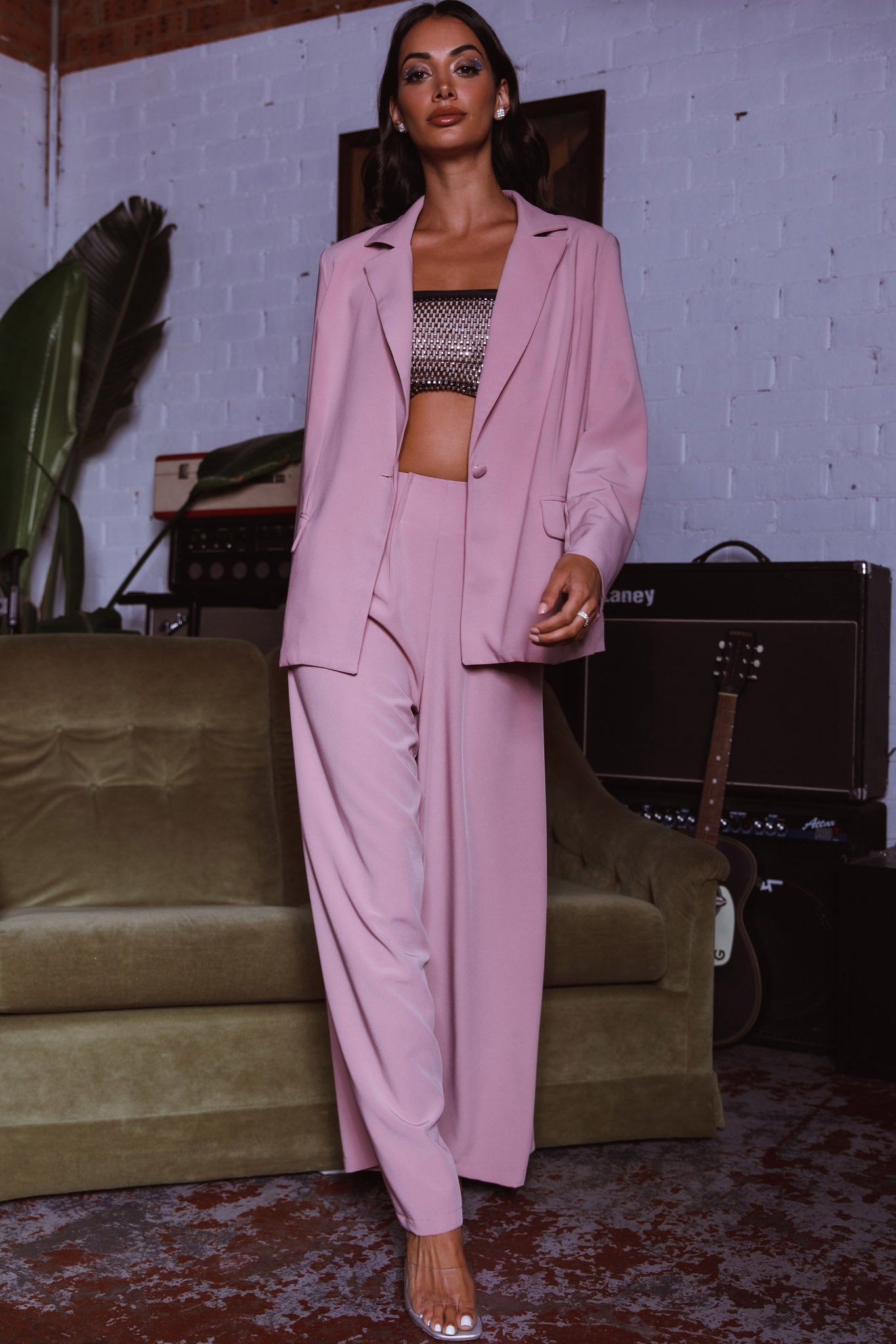 Vous Etes Belle Pleated Waist Pants Blush | Selfie Leslie