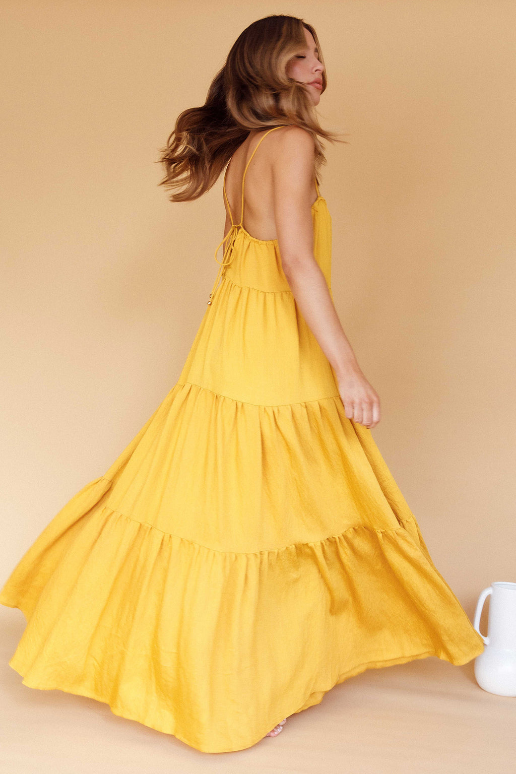 Bora Bora Tied Back Maxi Dress Tangerine by Selfie Leslie