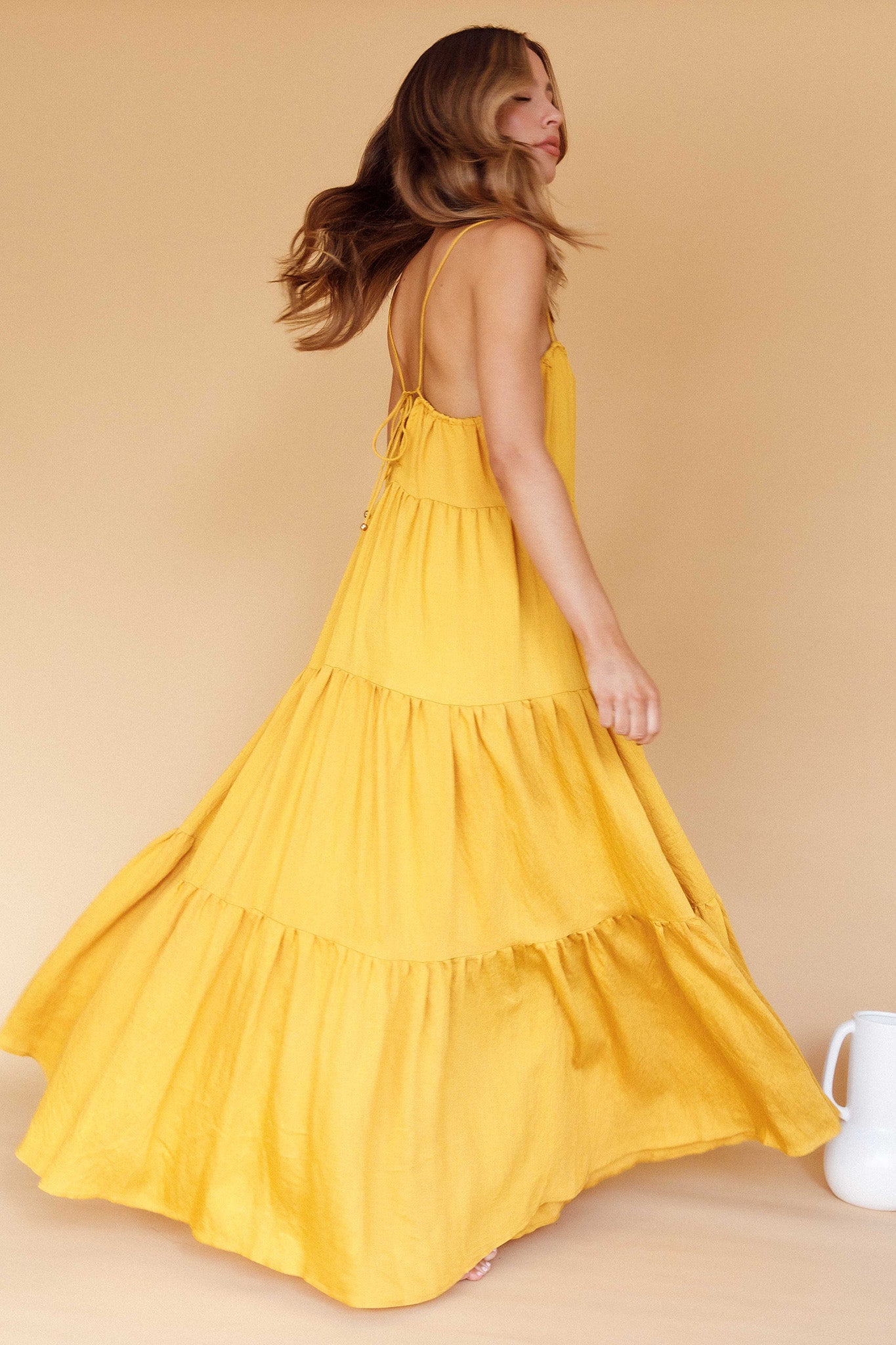 Bora Bora Tied Back Maxi Dress Tangerine by Selfie Leslie