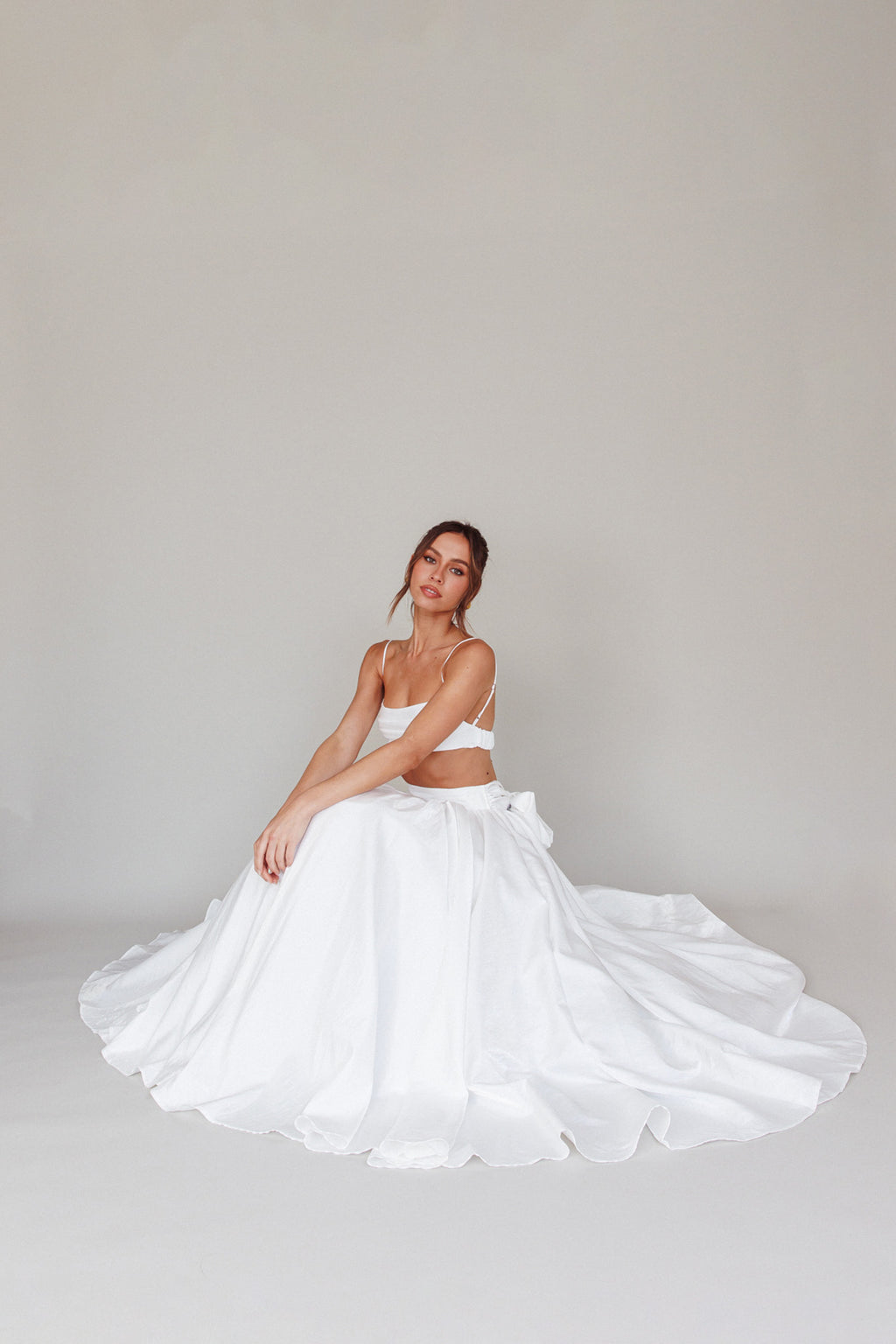 Love Songs Tied Back Maxi Skirt White by Selfie Leslie