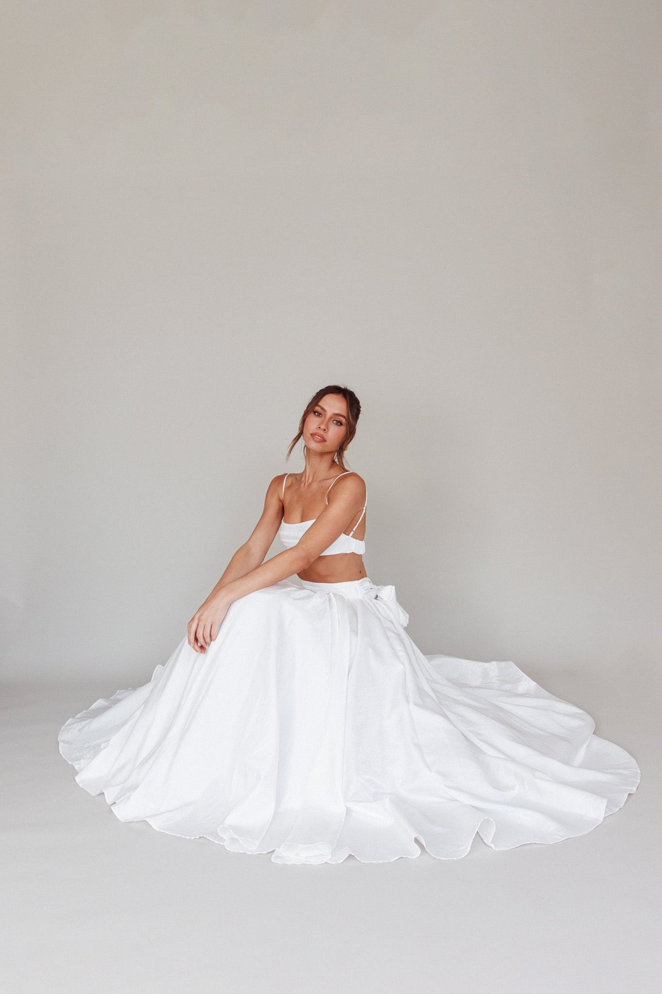 Love Songs Tied Back Maxi Skirt White by Selfie Leslie