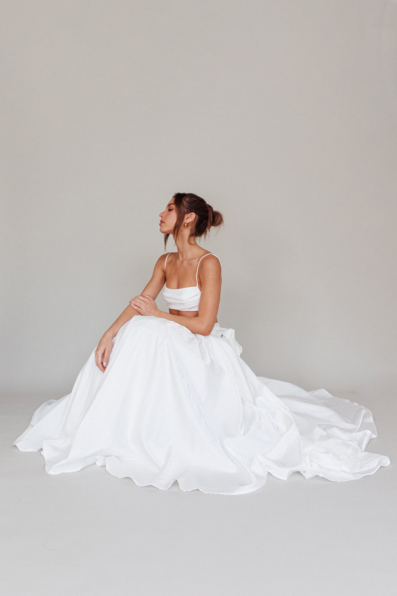 Love Songs Tied Back Maxi Skirt White by Selfie Leslie