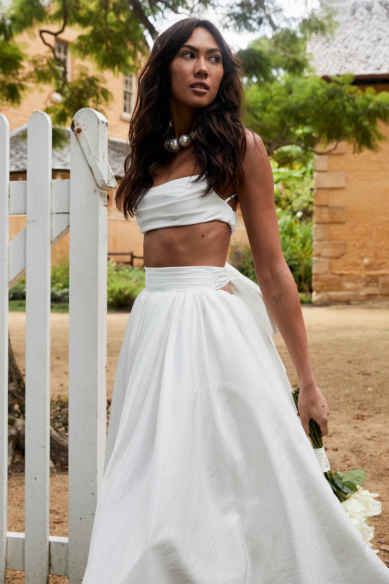 Shop the Love Songs Crop Top White - Main Image