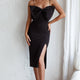 La Palazza Bow Feature Midi Dress Black
