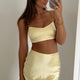 The Moment Cami Strap Crop Top Light Yellow