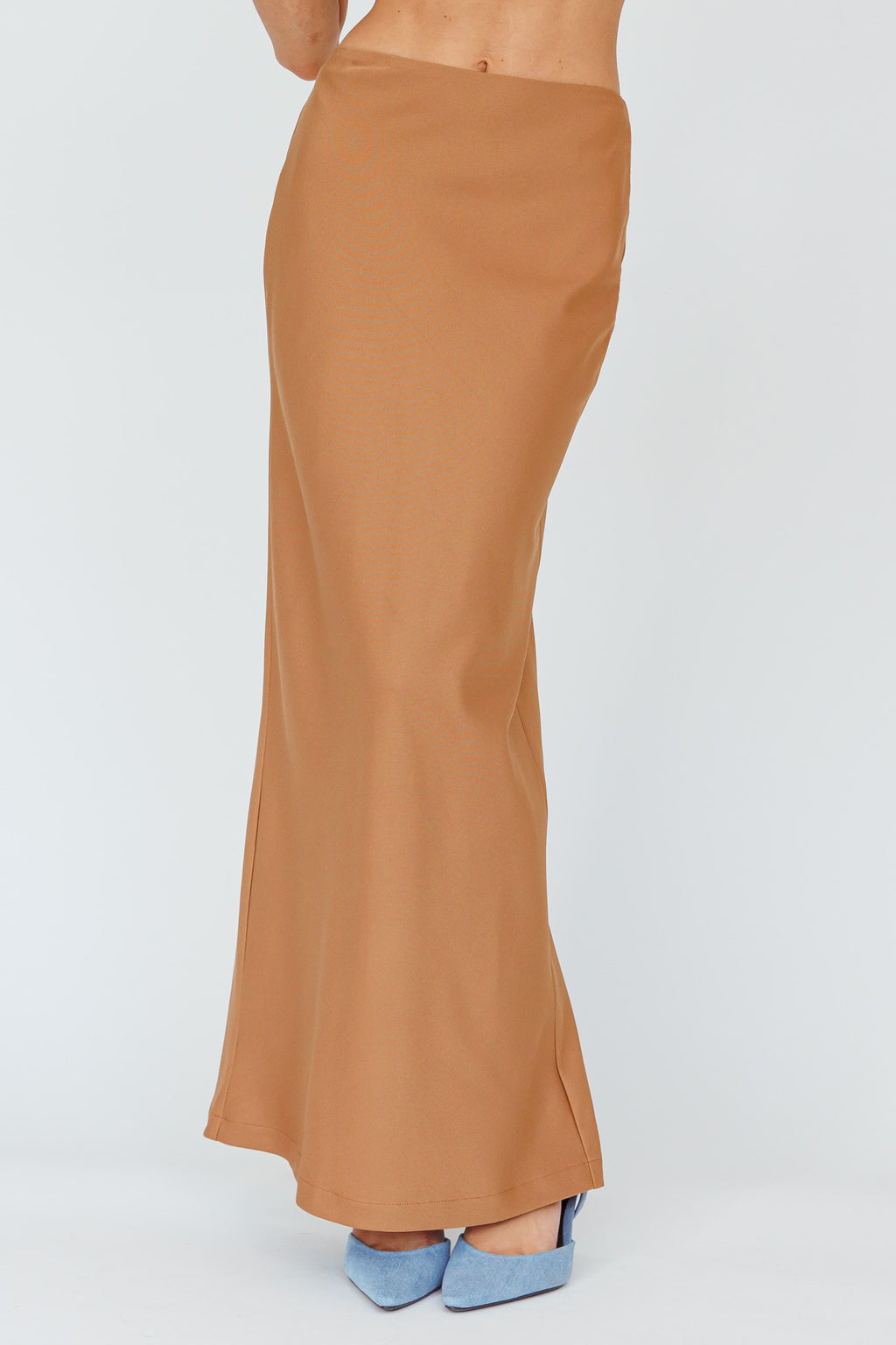 Valencia Flare Midi Skirt Mocha by Selfie Leslie