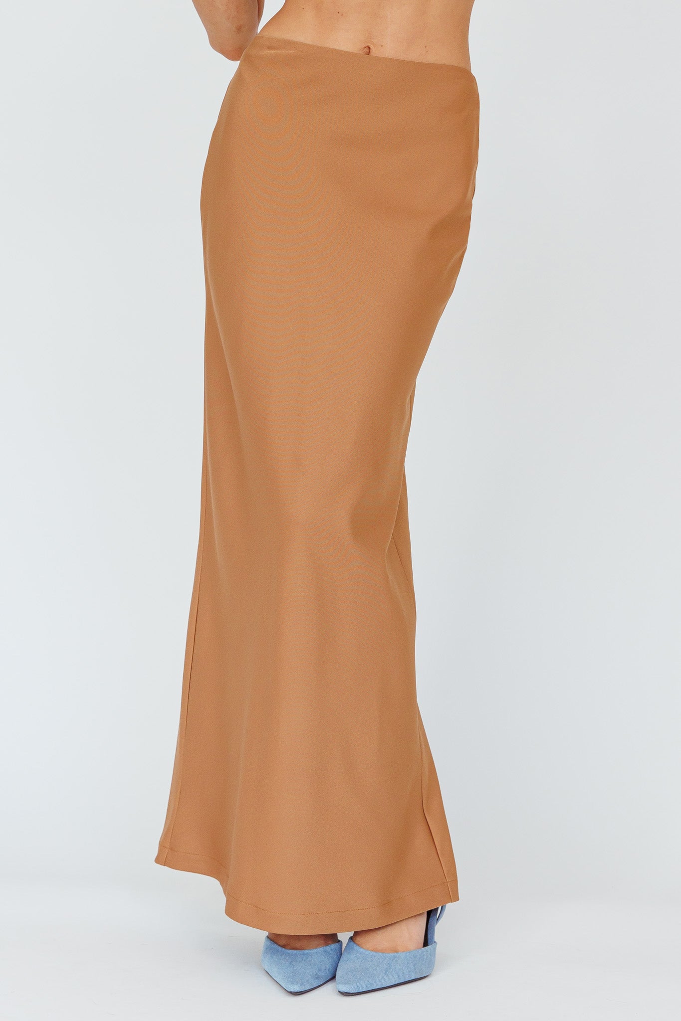 Valencia Flare Midi Skirt Mocha by Selfie Leslie