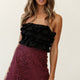 Dinah Crochet Overlay Skirt Plum
