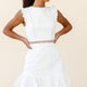 Reaching For Stars Corset Back Broderie Anglaise Dress White