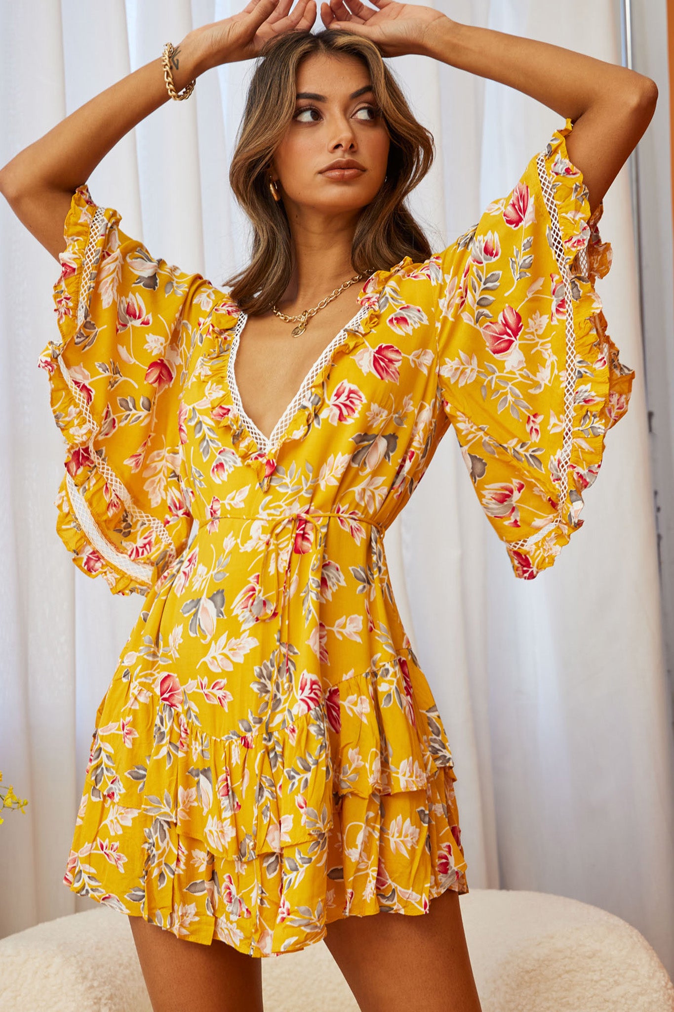 mustard crochet dress Sunsets In Costa Rica Crochet Maxi Dress - Mustard