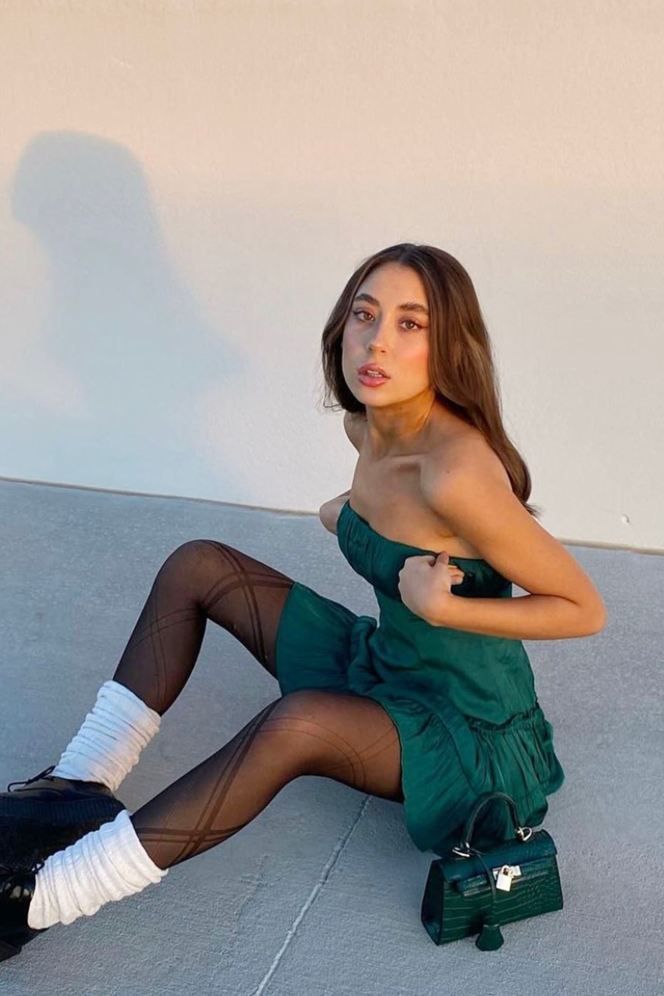 On A Whim Strapless Dropped Waist Dress Forest Green | Selfie Leslie On A Whim Strapless Dropped Waist Dress Forest Green | Selfie Leslie