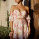 Ianthe Off-Shoulder Puff Sleeve Dress Floral Pink