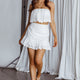 Kyla Scalloped Hem Mini Skirt White